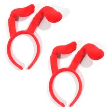 파티쇼 개미더듬이 머리띠, 2개, 레드