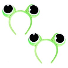 파티쇼 고급형 개구리 머리띠, 라임그린, 2개