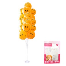 PARTYSHOW 微笑檸檬氣球 20p + 氣球插桿裝飾 19p 套組 160cm, 混合色, 1套