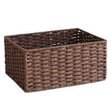 Block Mart 現代藤編收納籃, 1個, 深棕色