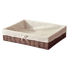 Block Mart 蝴蝶結藤編籃, 1個, 深棕色