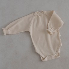 PEEKABOO Cheese嬰兒捲邊長袖包屁衣