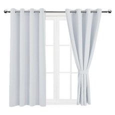 comet Home 打孔遮光隔熱窗簾 + 窗簾繩, 灰白色