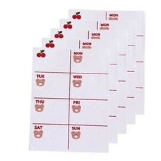 마켓감성 귀여운 체리 곰 메모지, 베베데이, 50매, 5개