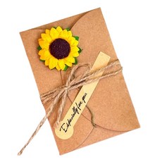 Maket Gamseong 乾燥花祝福留言卡片組, 20套, 向日葵