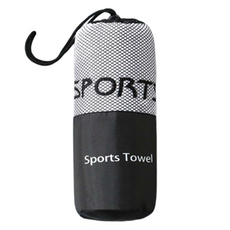 알로데 심플 로고 자수 스포츠 타월 30 x 100cm + 메쉬백 세트, B01 화이트, 1세트