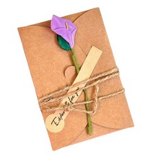 Maket Gamseong 乾燥花祝福留言卡片組, 20套, 紫色百合