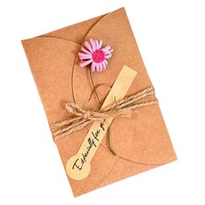 Maket Gamseong 乾燥花祝福留言卡片組, 20套, 粉紅雛菊