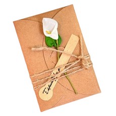 Maket Gamseong 乾燥花祝福留言卡片組, 20套, 白色百合