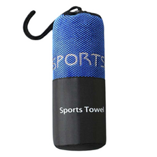 알로데 심플 로고 자수 스포츠 타월 30 x 100cm + 메쉬백 세트, B04 블루, 1세트