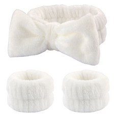 포에버빈 리본 세안밴드 세트, 1개, 화이트