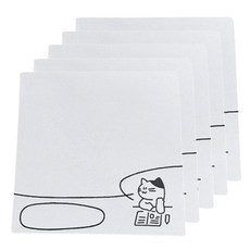 Maket Gamseong 無黏性對話框便條紙, 1入, 5個, 思考的貓