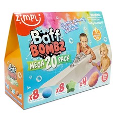 Zimpli Kids 幼兒用彩虹泡澡炸彈沐浴球多款組 7076, 混色
