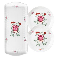 Tettau Amina Rose 2人甜點組, 1套, 長方形盤 35cm + 圓形盤 16cm 2入