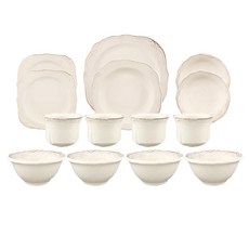 Dariuscapca 4人韓式餐具組 14件, 1套, 6種, 象牙白