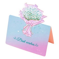 Maket Gamseong 立體花束迷你卡片, 滿天星 祝福, 100個