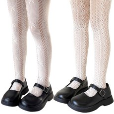 유블리 여아용 로라 레이스 펀칭 팬티스타킹 2종 세트
