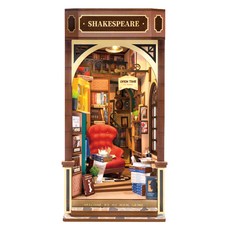 Robotime DIY 書架角落 書店 3D 立體拼圖 TGB07, 混合顏色, 194件, 1個