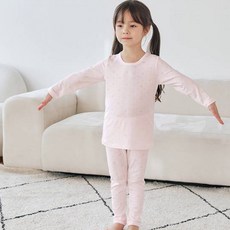 Maykids 女童款小愛心莫代爾9分袖家居套裝