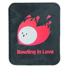 Bbol-love Bowling in Love 紅色保齡球皮革擦球巾, 1個, 黑色
