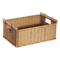 Block Mart 附把手藤編收納籃, 1個, type4