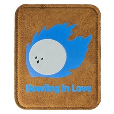 Bowling in Love Ballup 藍色皮革球巾, 1個, 1棕色