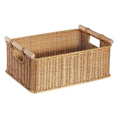 블럭마트 수납 손잡이 라탄 바구니, type3, 1개