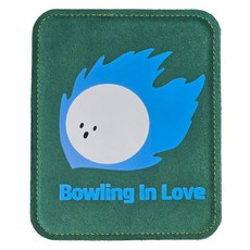 Bowling in Love 藍色皮革保齡球擦球巾 뽈럽, 1個, 4 綠色