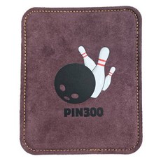 FIN300 皮革球巾, 酒紅色+黑色, 1個