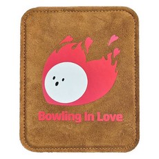 Bowling in Love 紅色保齡球皮革擦球巾 Bbol-love, 1個, 1 棕色
