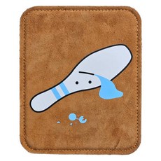 球瓶角色 最後一瓶 保齡球皮革擦球巾, 1個, 1.棕色