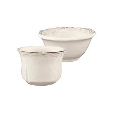 Darius帽型碗大碗 1人組, Ivory, 飯碗+湯, 1組