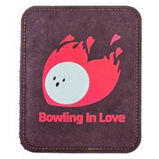 Bowling in Love 紅色保齡球皮革擦球巾 Bbol-love, 1個, 3 酒紅色