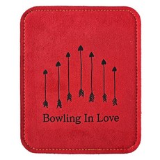 Bowling in Love 瞄準點保齡球皮革球巾 Bboluv, 4 紅色, 1個