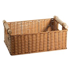 Block Mart 附把手藤編收納籃, 1個, type1