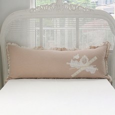 ANDCOTTON Ellie Lace亞麻荷葉邊床頭靠墊 含枕芯, 單品