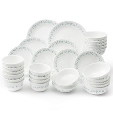 Corelle Brands 康寧餐具 鄉村風牛皮紙 10人份餐具組 34件組, 混合色, 餐具6種, 1套