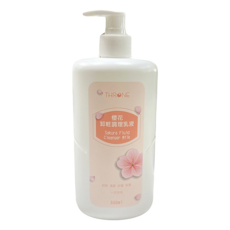 THRONE 斯儂恩 櫻花卸妝調理乳液 清新溫和 600ml, 1瓶