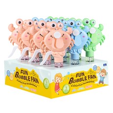 手動螃蟹泡泡風扇, 12個, 隨機出貨