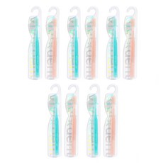 VIVIXDENT Prism 浮雕牙刷 粉紅色 5入 + 薄荷色 5入 組, 1套, 10入