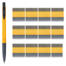 munhwA 按壓式原子筆 0.7mm, 144個, 黑色