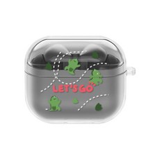 에잇클로드 유어픽 갤럭시 버즈3 / 버즈3프로 공용 일체형 클리어 하드 케이스, 다이노풋핑크, 1개