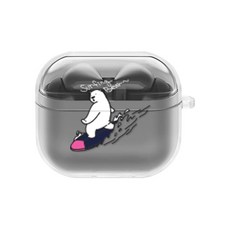 에잇클로드 유어픽 갤럭시 버즈3 / 버즈3프로 공용 일체형 클리어 하드 케이스, 서핑화이트베어, 1개