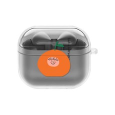 에잇클로드 유어픽 갤럭시 버즈3 / 버즈3프로 공용 일체형 클리어 하드 케이스, 아임한라봉, 1개