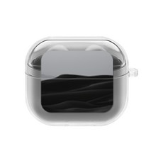 에잇클로드 유어픽 갤럭시 버즈3 / 버즈3프로 공용 일체형 클리어 하드 케이스, 블랙, 1개