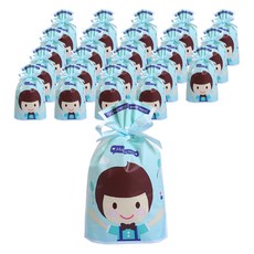 세븐집 간식 포장 심플 비닐 구디백, 블루, 20개