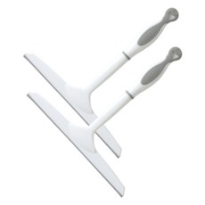 채옴 유리 욕실 물기 제거 스퀴지, 화이트, 2개