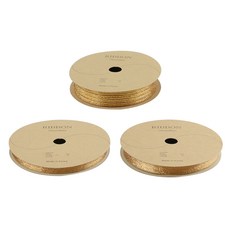 Uniart 聖誕節超級金蔥緞帶3件組, 1個, 金色