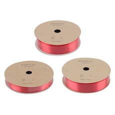 Uniart 聖誕貢緞緞帶3件組, 紅色, 1套