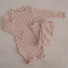 PEEKABOO 童款Riley荷葉滾邊家居上衣長褲套裝